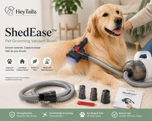 ShedEase™ Pet Grooming Vacuum Brush